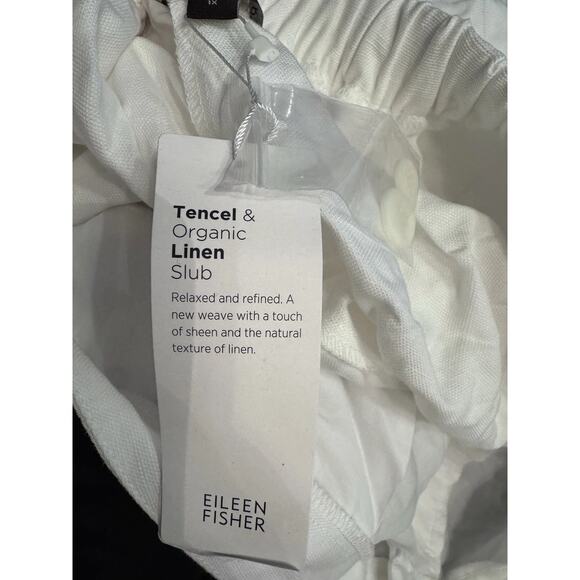 Eileen Fisher White Linen Wide Leg Pants Size 1X NWT - Picture 8 of 16